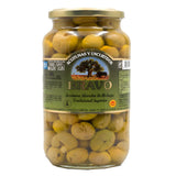 Marinated Green Olives Alorena Malaga Bravo 525g Glass Jar