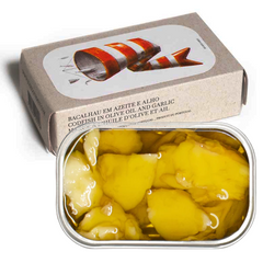 Codfish in Olive Oil and Garlic JOSE Gourmet 120g Tin  | Bacalao en Aceite de Oliva JOSE Gourmet 120g Tin
