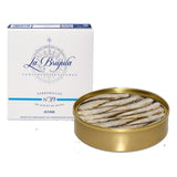 Very Small Sardins in Olive Oil 30/35 pcs La Brujula 130g Tin | Sardinillas en Aceite de Oliva 30/35 Pc La Brujula 115g