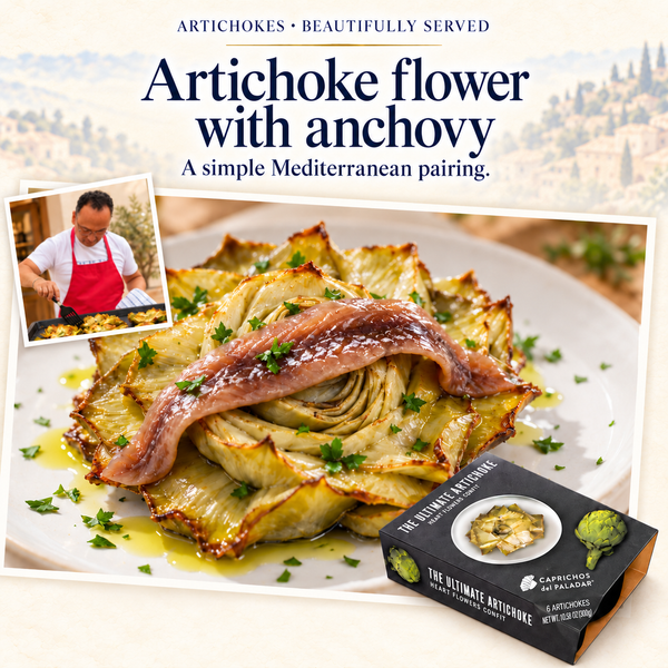 Artichokes, beautifully served | Alcachofas para sorprender