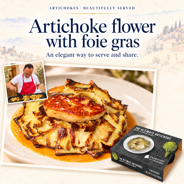 Artichokes, beautifully served | Alcachofas para sorprender