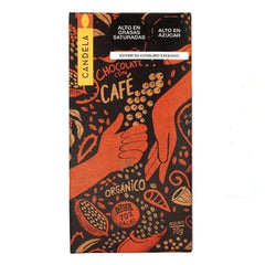 Organic 70% Dark Chocolate with Coffee Beans Candela Peru 50g Bar | Chocolate Negro Ecológico 70% con Granos de Café Candela Peru 50g Bar