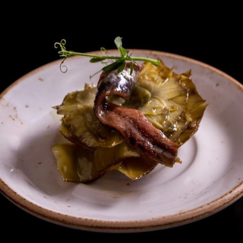 Artichoke Flower Confit in EVOO Frozen|Flor de Alcachofa Confitada con AOVE Congelada