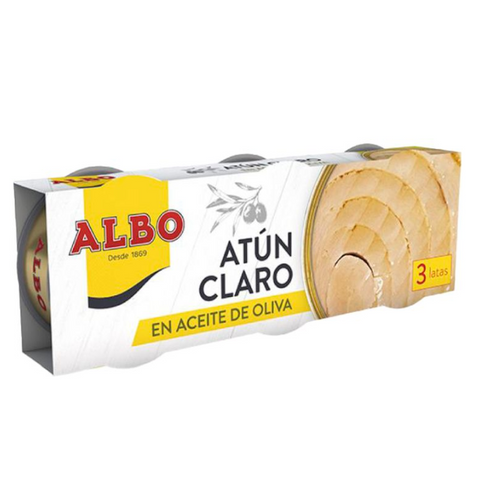 Yellowfin Tuna in Olive Oil Albo 3 x 92g Tins | Atun Claro en Aceite Albo 3 x 92g