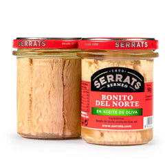White Tuna in Olive Oil Serrats 227g Glass | Bonito del Norte en Aceite de Oliva Serrats 227g
