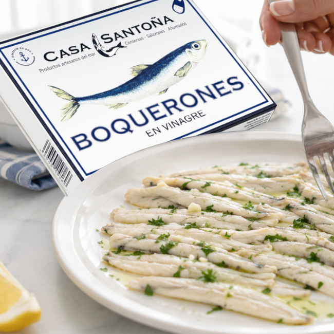 White Anchovies in Vinegar Casa Santona 100g (8-10 Fillets)
