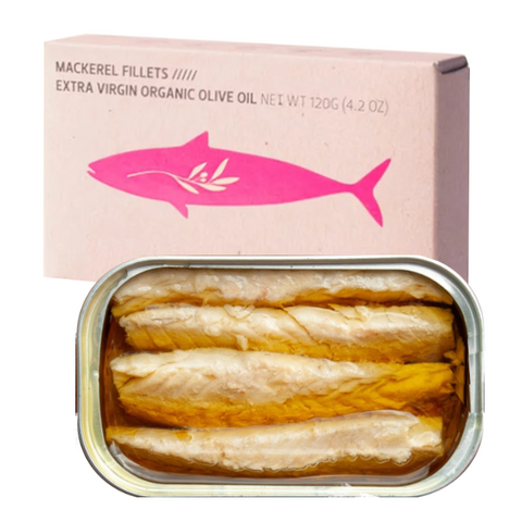 Mackerel Fillets in Organic Extra Virgin Olive Oil Maria by JOSE Gourmet 120g Tin