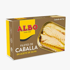 Mackerel Fillets in Olive Oil Albo 120g Tin | Filetes de Caballa en Aceite de Oliva 120g