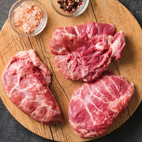 Frozen Pork Cheeks in 110g Plum - 1 kg Approx ( 8-10 plum) | Carrilleras de Cerdo Congeladas 1 kg (8-10 Uds)