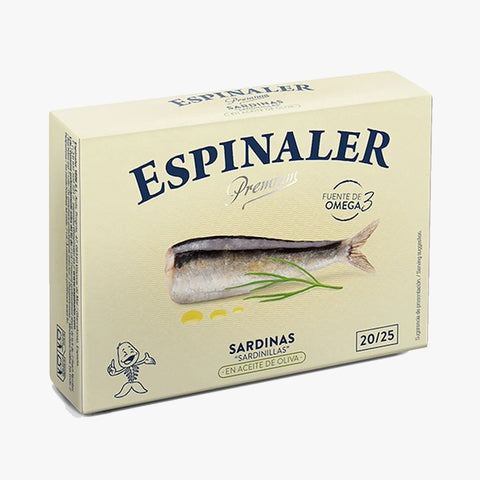 Small Sardines in Olive Oil 20/25 Espinaler 115g Tin