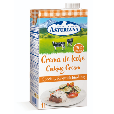 Cooking Cream 18% Fat Central Lechera Asturiana 1L Tetrabrick | 
Nata Para Cocinar 18% Grasa Central Lechera Asturiana 1L Tetrabrick