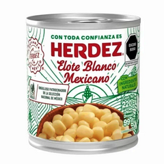 White Mexican Corn Elote Herdez 220g Tin | Maíz Blanco Elote Mexicano Herdez 220g