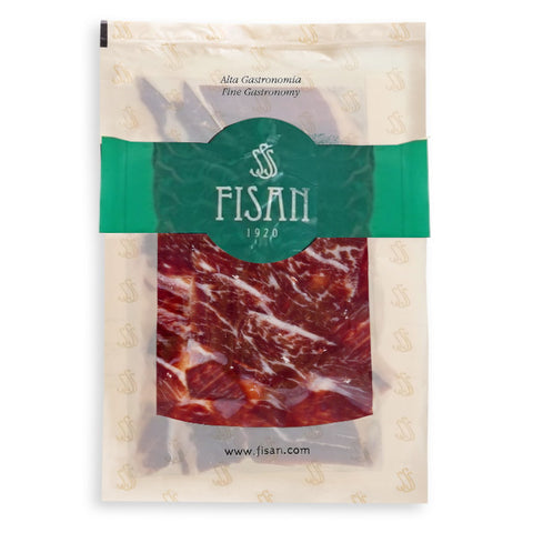 Bellota Ham 75% Iberico Hand Sliced 50g Fisan | Jamón 75%  Ibérico de Bellota cortado a mano Fisan 50g