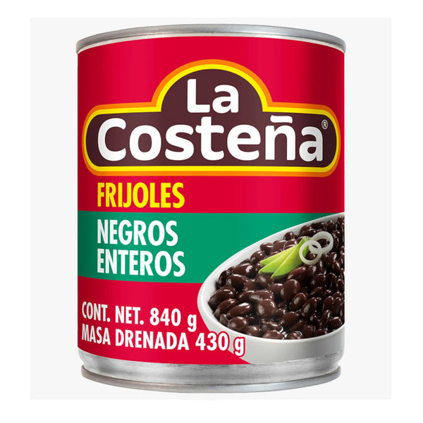 Whole Black Beans La Costena 560g Tin | Frijoles Negros Enteros La Costena 560 g - La despensa