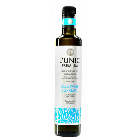 Extra Virgin Olive Oil Coupage Supreme Early Harvest L'Unic | Aceite de Oliva Virgen Extra Coupage Supreme Cosecha Temprana