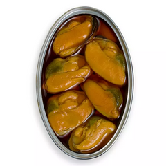 Spicy Mussels with Garlic and Chili 16-20 La brujula 110g | Mejillones Picantes con Ajo y Guindilla 16-20 La Brújula 110 g