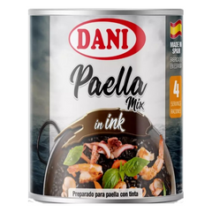 Paella Mix with Squid Ink Dani 190g Tin |Mix Paella con Tinta de Calamar Dani 190g