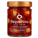 Cherry Peppers with Cream Cheese Peperino 330g Glass Jar | Pimientos Cherry con Queso Crema Peperino Tarro de Cristal 330g - La despensa