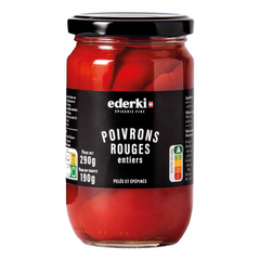 Red Pepper Whole Ederki 290g Glass Jar | Pimiento Rojo Entero Ederki 290g