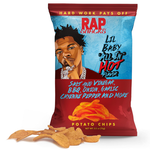 Flavored Potato Chips All In Hot Lil Baby RAP Snack 71g