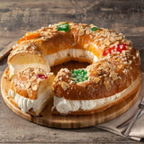 Roscon de Reyes with Whipped Cream 8/10 Servings  | Roscon de Reyes  con Nata 8/10 Porciones
