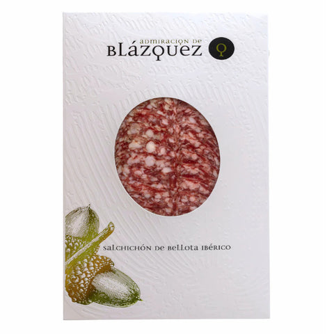 Salchichon Iberico 50% Bellota Blazquez 100g PDO Guijuelo | Salchichon Iberico 50% de bellota Blazquez 100g DOP Guijuelo