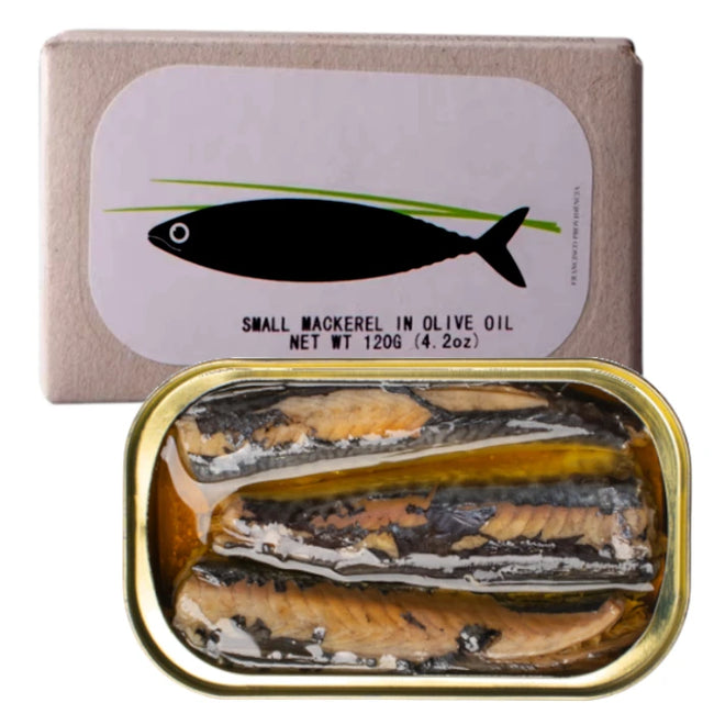 Small Mackerel in Extra Virgin Olive Oil JOSE Gourmet 120g Tin