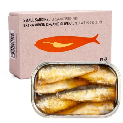 Small Sardines in Piri-Piri Sauce and Organic Extra Virgin Olive Oil JOSE Gourmet 90g