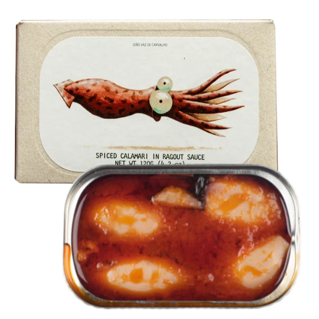 Spiced Calamary in Ragout Sauce JOSE Gourmet 115g Tin