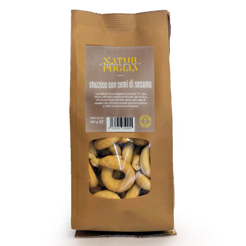 Bread Snacks Tarallo with Sesame Seeds Flavor 250g Bag
