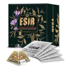 Green Tea with Saffron ESIR 25.2g Box | Té Verde con Azafrán ESIR  (Caja de 25,2 g)