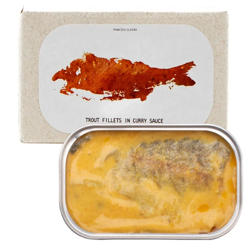 Trout Fillets in Curry Sauce JOSE Gourmet 90g Tin | Trucha en Salsa de Curry Jose Gourmet 90g