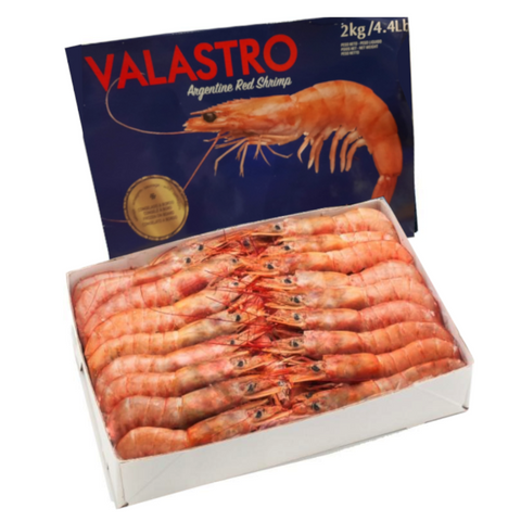 Frozen Argentinean Prawns Valastro 2kg Box (10-20 Pc/kg) | Gambon Argentino 10-20 Pc per Kg