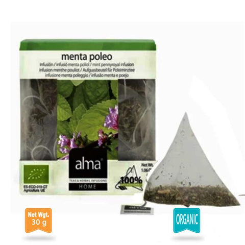 Green Mint Pennyroyal Infusion Alma 15 Tea pyramids of 2 g|Menta Poleo Eco Alma